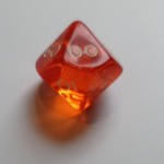 Gem Orange D10 00-90 Percentile Polydice